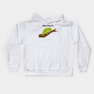 Blending In Chameleon Design Kids Hoodie